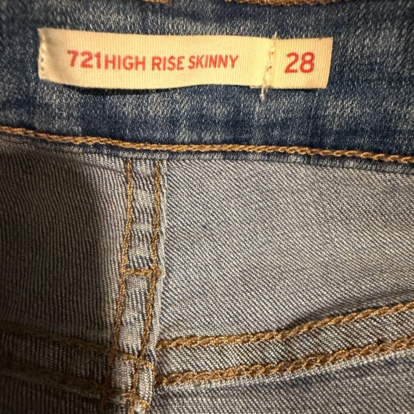 Levis Womens 721 High Rise Skinny Jeans size 28 - Picture 5 of 6